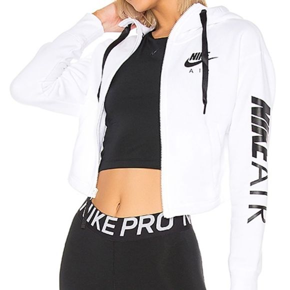 nike air crop full zip hoodie